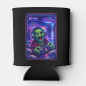 Japanese Synthwave Sci Fi UFO Alien Cool Gamer Blikjeskoeler (Achterkant)