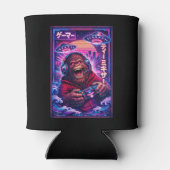 Japanese Synthwave Sci Fi UFO Bigfoot Cool Gamer Blikjeskoeler (Achterkant)
