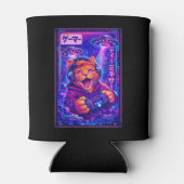 Japanese Synthwave Sci Fi UFO Cat Cool Gamer Blikjeskoeler (Achterkant)