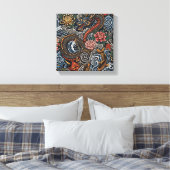 Japanese tattoo art canvas afdruk (Insitu (Slaapkamer))