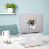 Japanese tattoo cat -irezumi- sticker (Laptop op bureau)