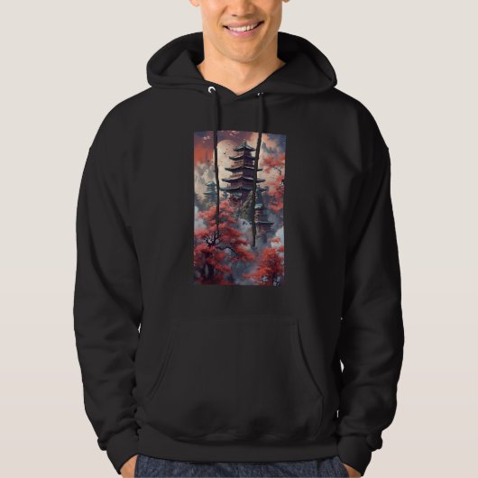 Japanese Temple Shrine Spirituality Hoodie (Voorkant)