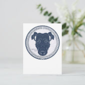 Japanese terrier paper-cutting /日本テリア・切り絵 トートバッグ briefkaart (Staand voorkant)