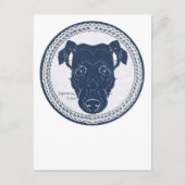 Japanese terrier paper-cutting /日本テリア・切り絵 トートバッグ briefkaart (Voorkant)