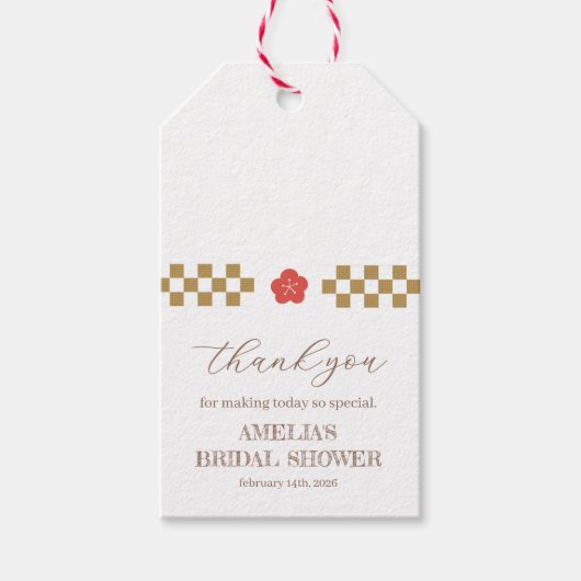 Japanese Touch Bridal Cadeaulabel (Voorkant)