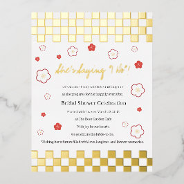 Japanese Touch Bridal Folie Uitnodiging Briefkaart