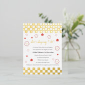 Japanese Touch Bridal Folie Uitnodiging Briefkaart (Staand Voorkant)