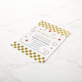 Japanese Touch Bridal Folie Uitnodiging Briefkaart (Gedraaid)