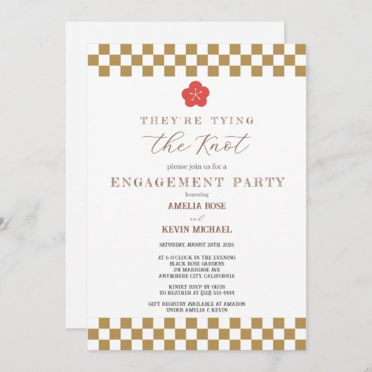 Japanese Touch Bridal Kaart (Voorkant / Achterkant)