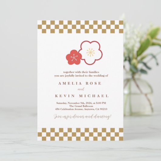 Japanese Touch Bridal Kaart (Staand voorkant)