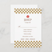 Japanese Touch Bridal RSVP Kaartje (Voorkant / Achterkant)