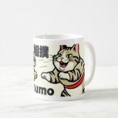 Japanese Traditional Animal Doc Cat Sumo Koffiemok (Voorkant rechts)