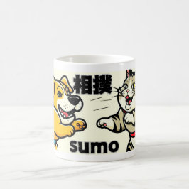 Japanese Traditional Animal Doc Cat Sumo Koffiemok