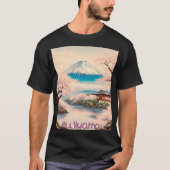 Japanese Traditional Fujiyama Ukiyo-e　日本　富士山　 T-shirt (Voorkant)