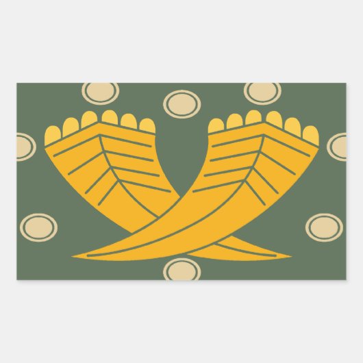 Japanese traditional pattern - CHOJI Rechthoekige Sticker (Voorkant)