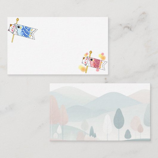 Japanese　Traditional　Vintage Visitekaartje (Voorkant / Achterkant)