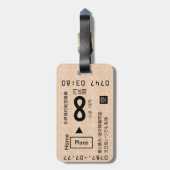 Japanese-train-ticket-look-alike Luggage tag! Bagagelabel (Achterkant verticaal)