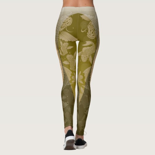 Japanese twin carp1_line3@miyasan leggings (Achterkant)