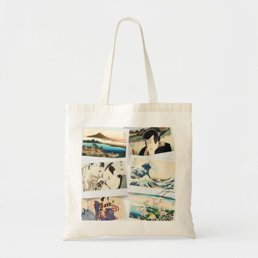 Japanese Ukiyo-e Inspired Design with Hokusai's Tote Bag (Voorkant)