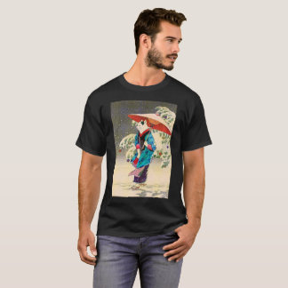 Japanese ukiyoe cat christmas t-shirt