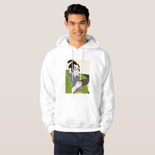 Japanese Ukiyoe Style Modern Gaming Kabuki Actor  Hoodie (Voorkant volledig)
