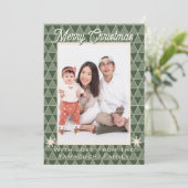 Japanese Uroko Pattern Christmas Photo  Feestdagenkaart (Staand voorkant)