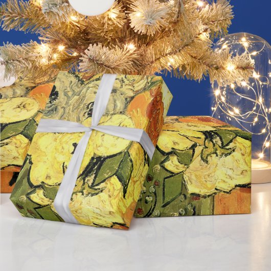 Japanese Vase, Roses, Anemones by Vincent van Gogh Cadeaupapier (Feestdagen)