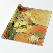 Japanese Vase, Roses, Anemones by Vincent van Gogh Cadeaupapier (Uitgerold)