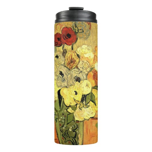 Japanese Vase, Roses, Anemones by Vincent van Gogh Thermosbeker (Voorkant)