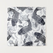 JAPANESE VISSERSZWEEKDIEREN GRAFISCHE TAPESTRIE WANDKLEED (Voorkant (horizontaal))