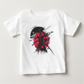 "Japanese Warrior Art T-Shirt – Samurai in Red Ink (Voorkant)