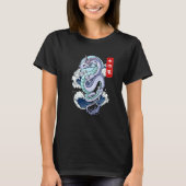 Japanese Water Dragon Elemental Mythical Winged Re T-shirt (Voorkant)