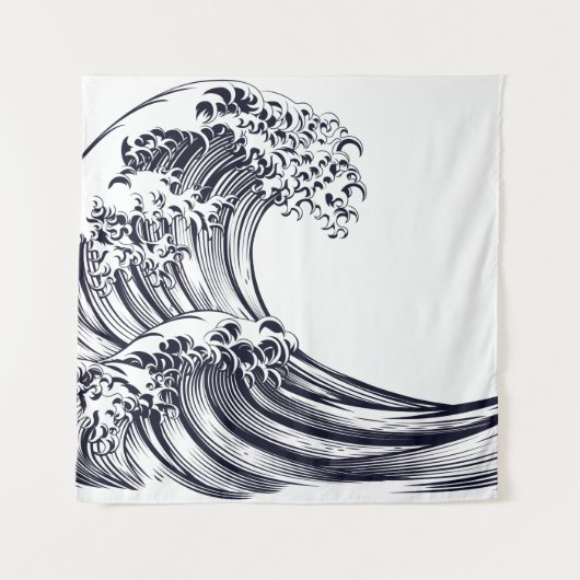 JAPANESE WAVE Tapestry Wandkleed (Voorkant)