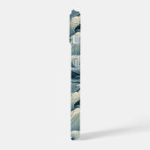 Japanese Waves Pattern Monogrammed iPhone 15 Case (Linkerkant)