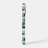 Japanese Waves Pattern Monogrammed iPhone 15 Case (Rechterkant)