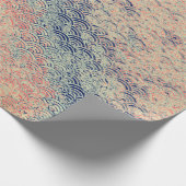 JAPANESE WAVPATROON BLAUW EN PINKS CADEAUPAPIER (Hoek)