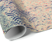 JAPANESE WAVPATROON BLAUW EN PINKS CADEAUPAPIER (Rol Hoek)