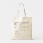 Japanese Winter Dishes recipe. Tote Bag (Achterkant)