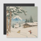 Japanese  winter  landscape - magnetic card (Voorkant / Achterkant)
