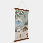 Japanese  winter  landscape -ukoy-e  style hangend wandkleed (Gebogen)