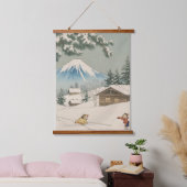 Japanese  winter  landscape -ukoy-e  style hangend wandkleed (Slaapkamer)