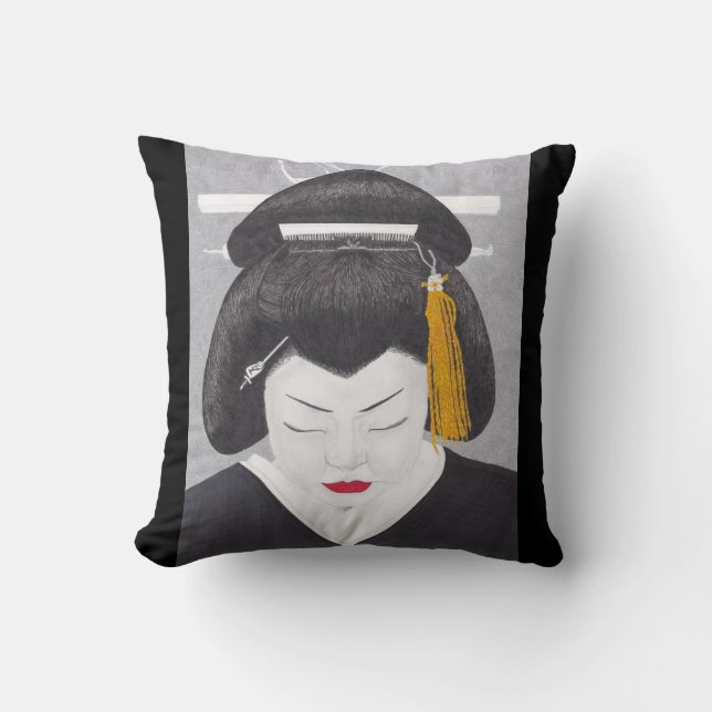 Japanese Woman Cushion Kussen (Voorkant)