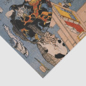 JAPANESE WOODBLOCK-AFDRUKpapier, KAT- EN MAN- Tissuepapier (Detail)