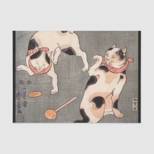 JAPANESE WOODBLOCK AFDRUKpapier Tissuepapier (Voorkant)