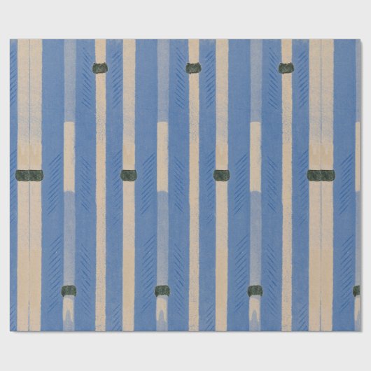 JAPANESE WOODBLOCK BAMBOO PATTERN WRAPPINGPAPIER CADEAUPAPIER (Vlak)