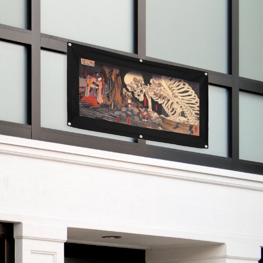 JAPANESE WOODBLOCK-banner Spandoek (Buitenkant Gebouw)