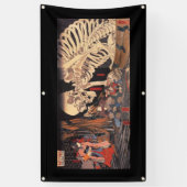 JAPANESE WOODBLOCK-banner Spandoek (Verticaal)