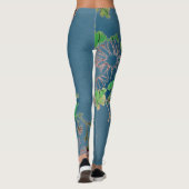 JAPANESE WOODBLOCK BIRD Leggings AFGEDRUKT (Achterkant)