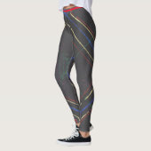 JAPANESE WOODBLOCK PATROON PRINTED LEGGINGS GRAY (Links)