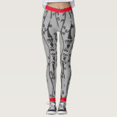 JAPANESE WOODBLOCK PATTERN AFDRUKTE LEGGINGS (Voorkant)